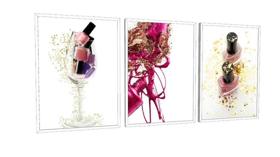 QUADROS ESMALTE - SALÃO DE BELEZA - UNHAS - CORES - MULHERES - MANICURE  
