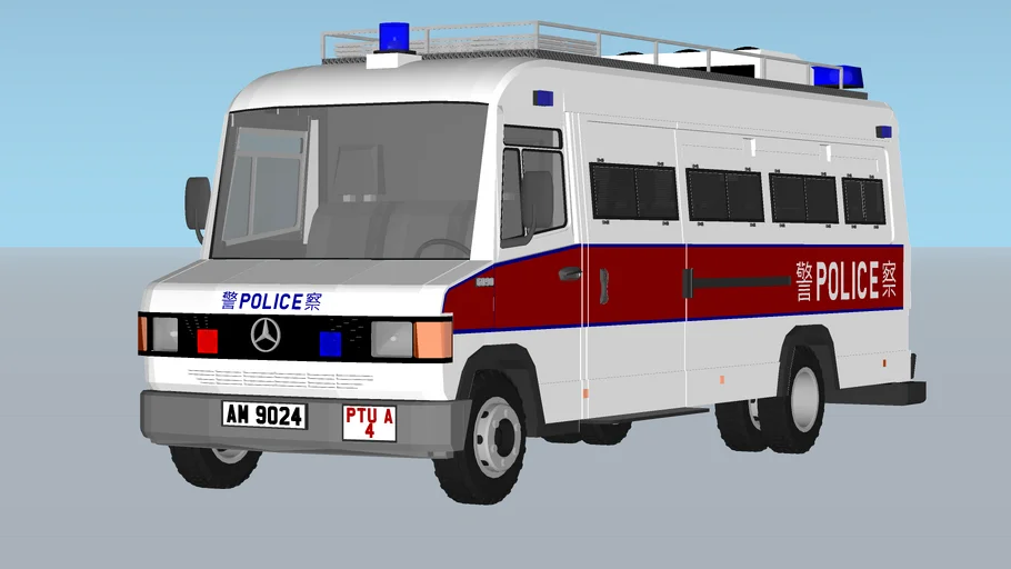 Mercedes-Benz T2 609D Hong Kong Police Truck 豬籠車