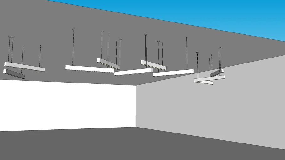 linear light fixture grouping