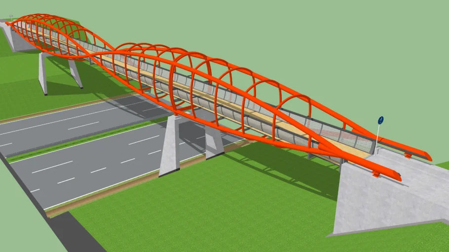 Fußgängerbrücke / lávka / pedestrian bridge (D8 Dresden - Prag)