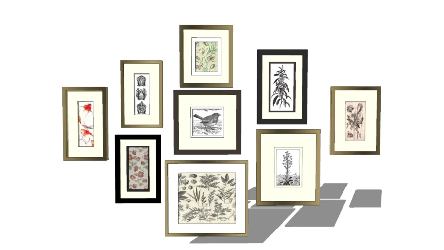 Wall frame display (engravings)