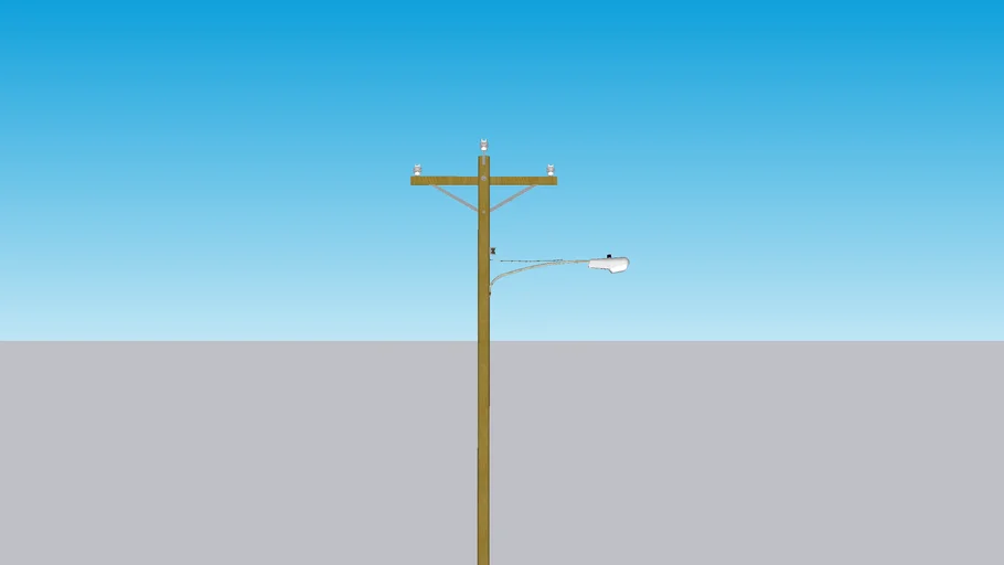 power pole with street light
