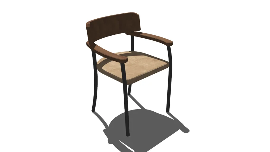 wooden dining chair or office chair concept design