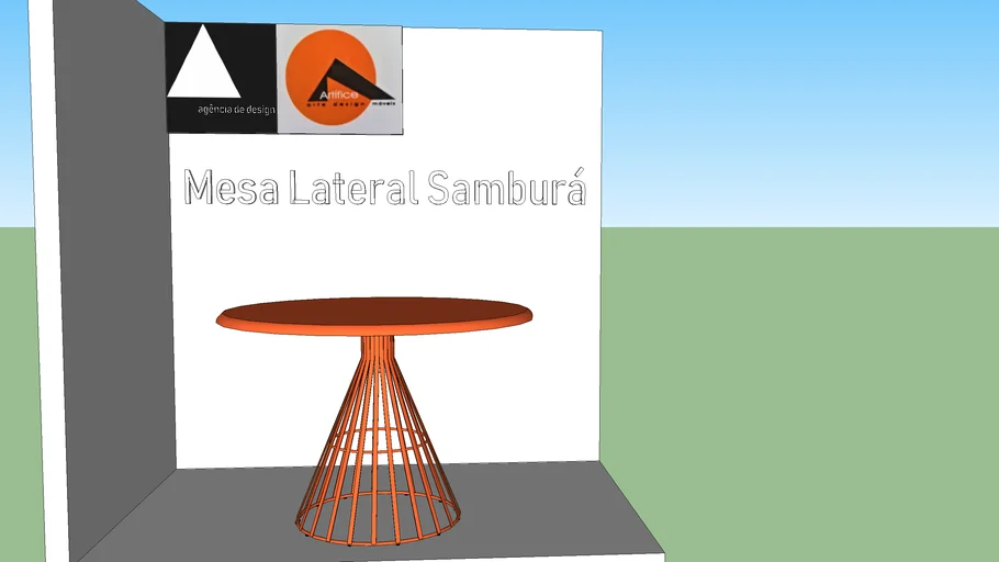 Mesa Lateral Samburá _ Laranja _ Alfio Lisi _ Artífice