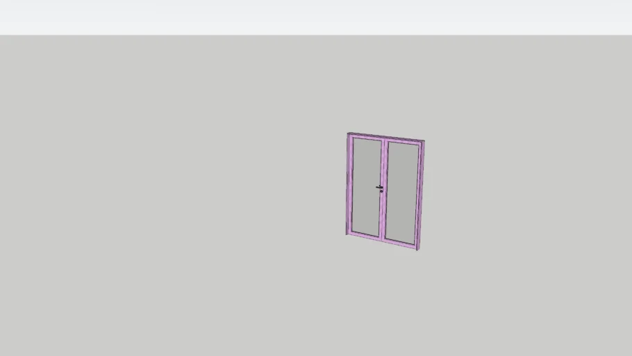 PUERTA DOBLE ALUMINIO VIDRIO