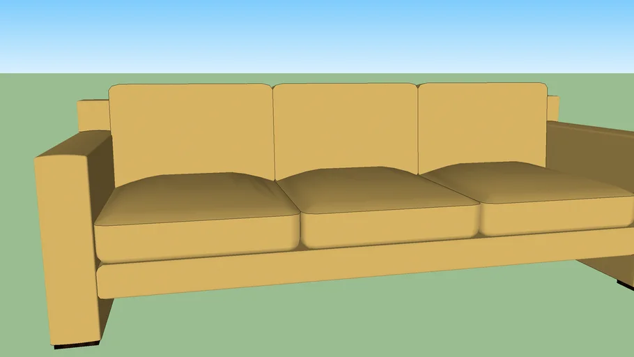 Divano tre posti in pelle