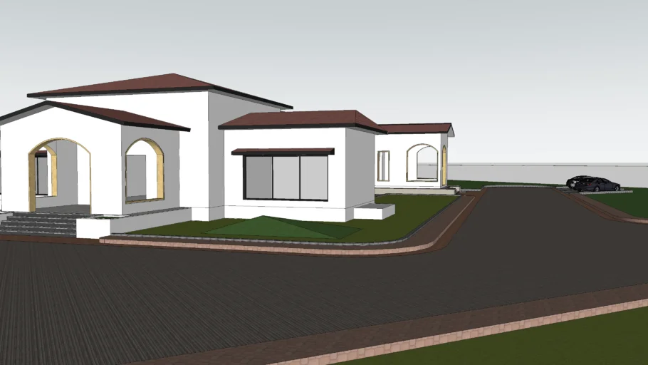 VILLA WITH SLOPING ROOF 