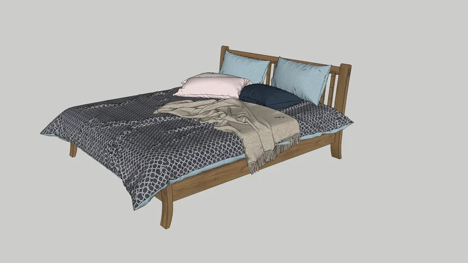 wooden bed