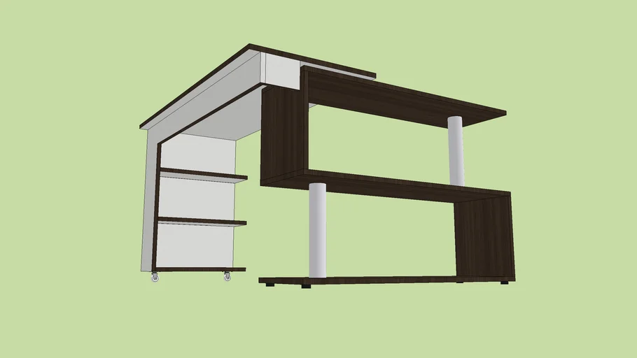 Escritorio giratorio, mueble, bloque dinámico