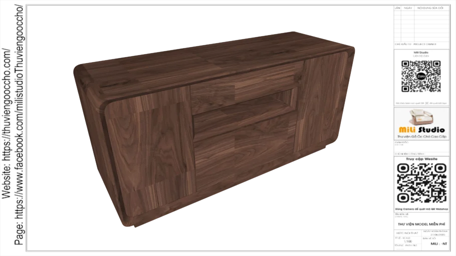console (2)_skp_Thư Viện Gỗ Óc Chó.skp | 3D Warehouse