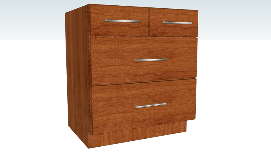 Base Pots and Pans Storage Four Drawer