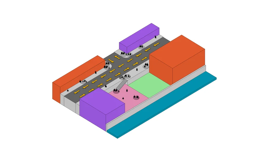 Diagrama de Transito Peatonal y Vehicular