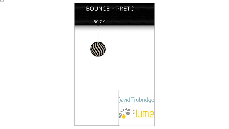 Luminária Pendente Bounce Preta