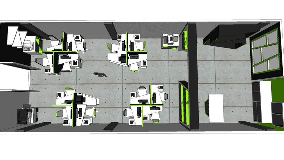 11x5 Office Layout | 3D Warehouse