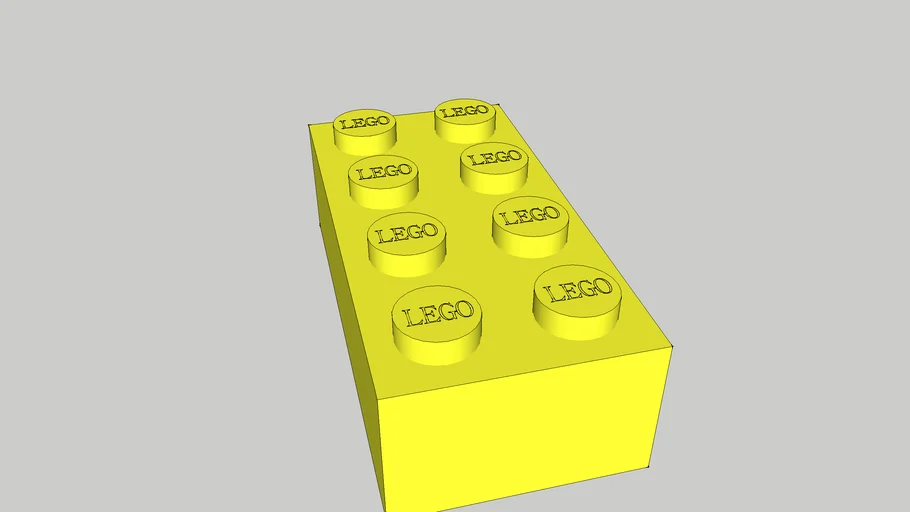 Lego Brick 2x4 Yellow