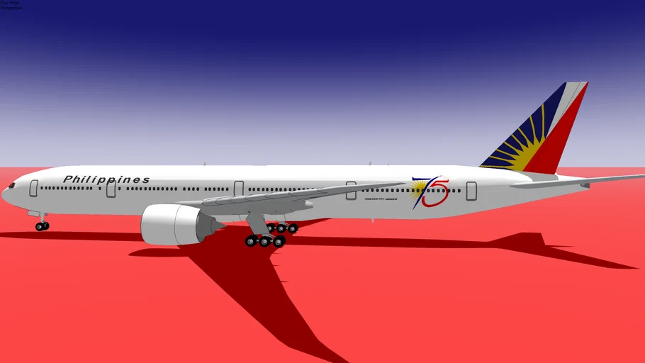 Philippine Airlines Boeing 777-3F6ER/36NER w/ 75th Anniversary Sticker