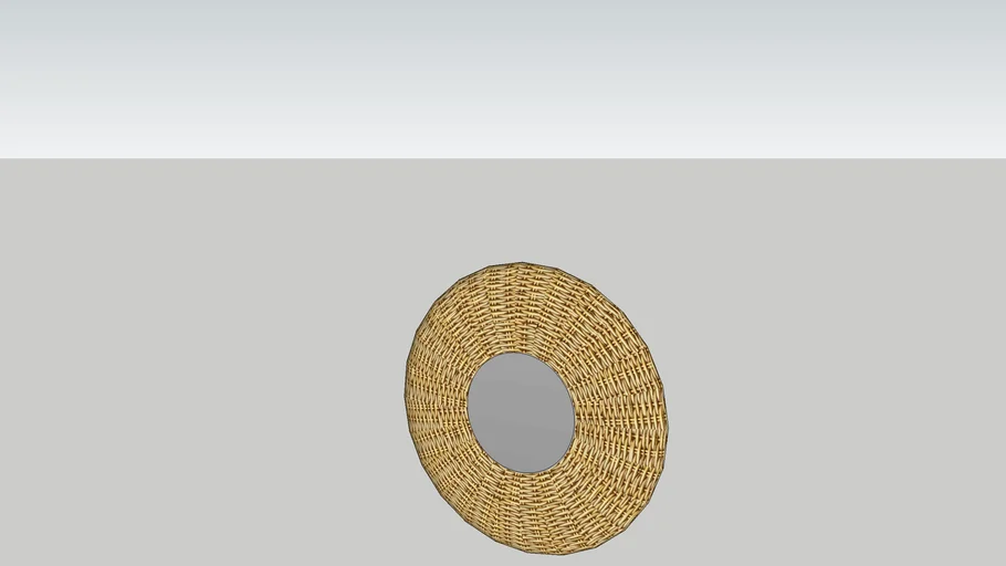 Frame mirror rattan circle bohemian style Vray Ready | 3D Warehouse