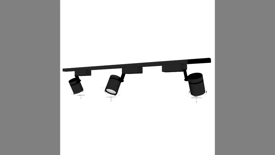 Trilho Eletrificado 3 Spots CONFIGURADO COM MESH LIGTH
