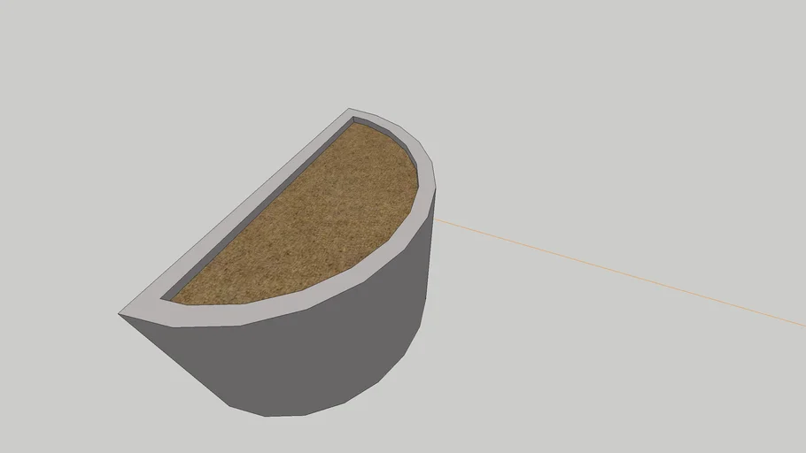 semi circular planter 1000*500*600mm
