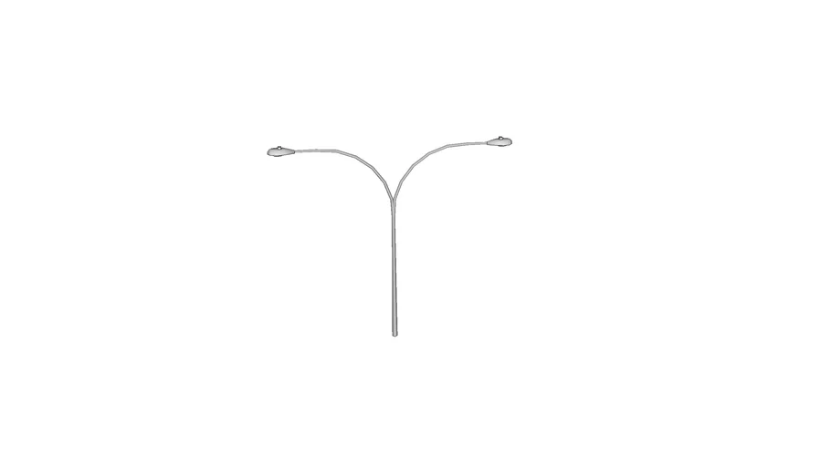 18' curved street light