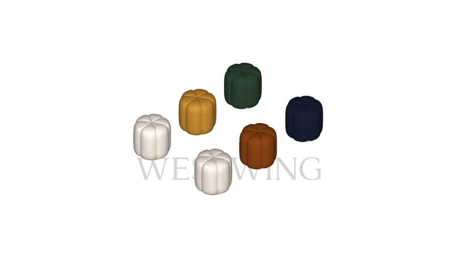 Puff Luna com Base Dourada - Westwing