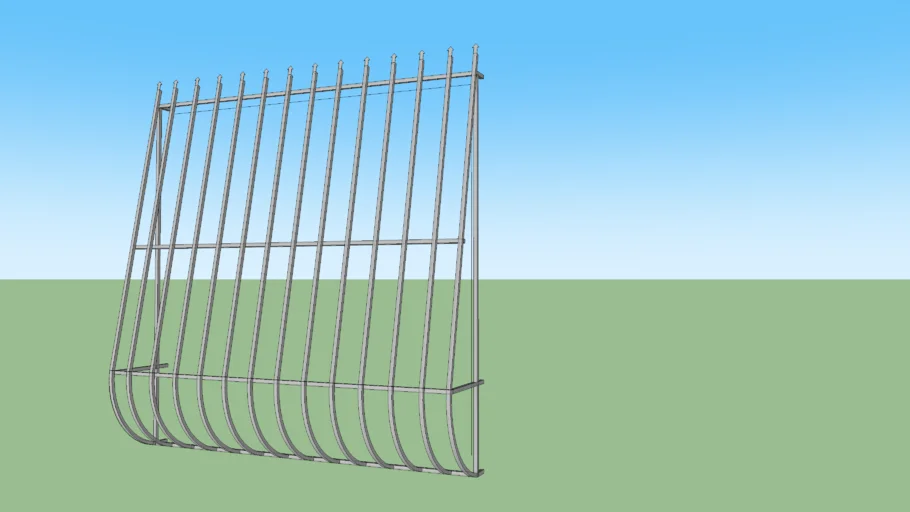 IRON WINDOW GRILL CURVED