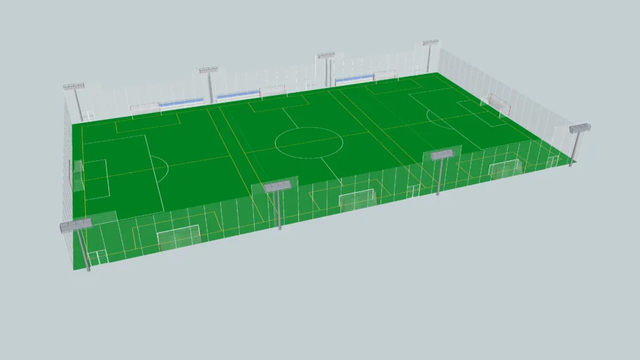 Campo de futebol em grama sintetica