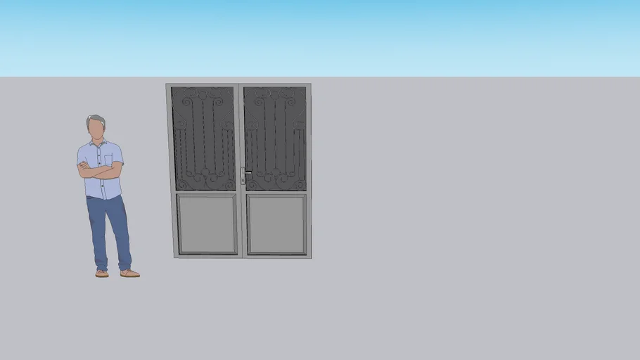 Pintu Teralis Besi Vintage