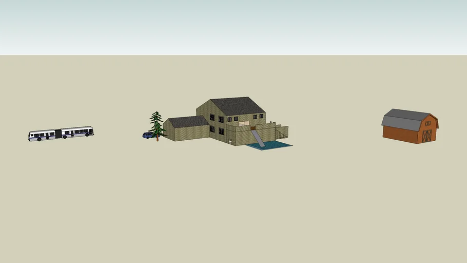 white trash house in the middle of nowhere (maybe in the hood)