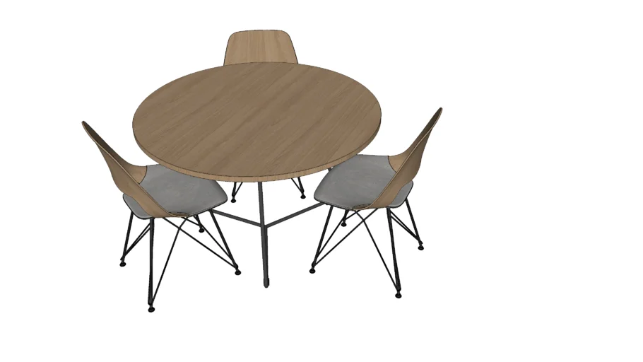 round dining table with chairs