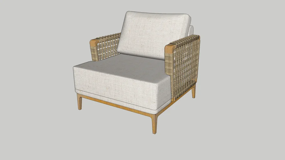 cadeira de corda estofada - chair rope