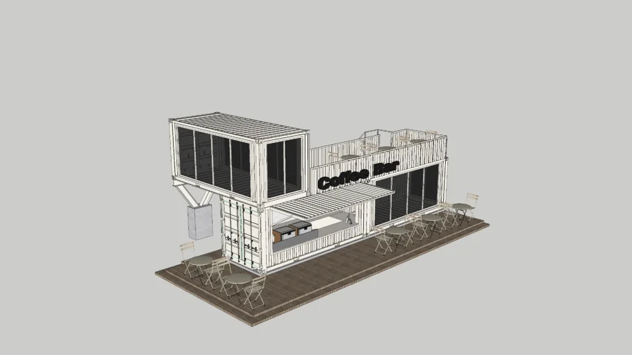 咖啡水吧Container Architecture Coffee Water Bar