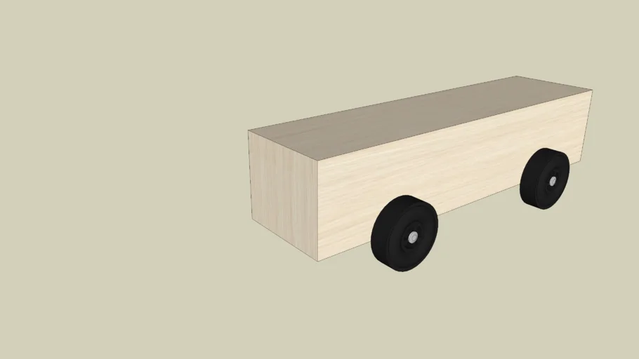 Pine Wood Derby - AWANA Car (Block & Wheels)