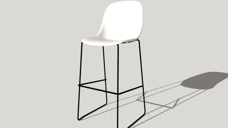 Industrial white barstool - BERLIN design barstool