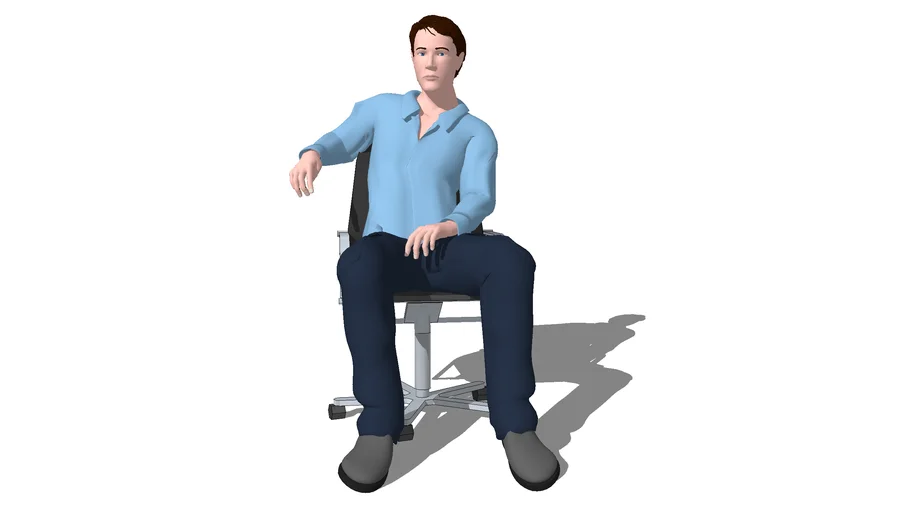 Man sitting on office chair