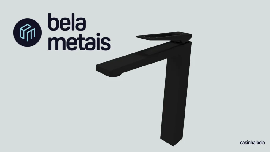 Torneira Monocomando Alta para Banheiro Zeya Preta Fosca (TB171)