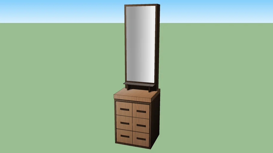 Wooden design dressing table [Dark and Light wood]