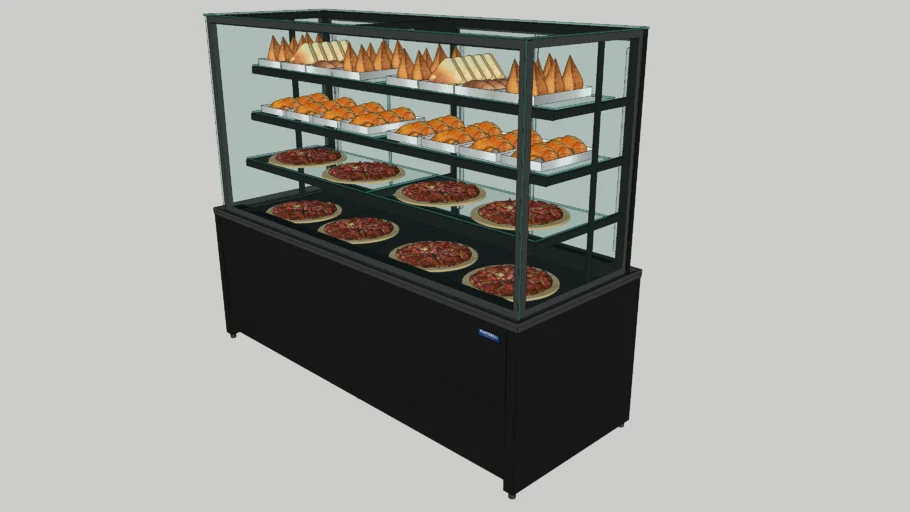 BALCÃO VITRINE ESTUFA CRISTAL 1600 SALGADOS PADARIA