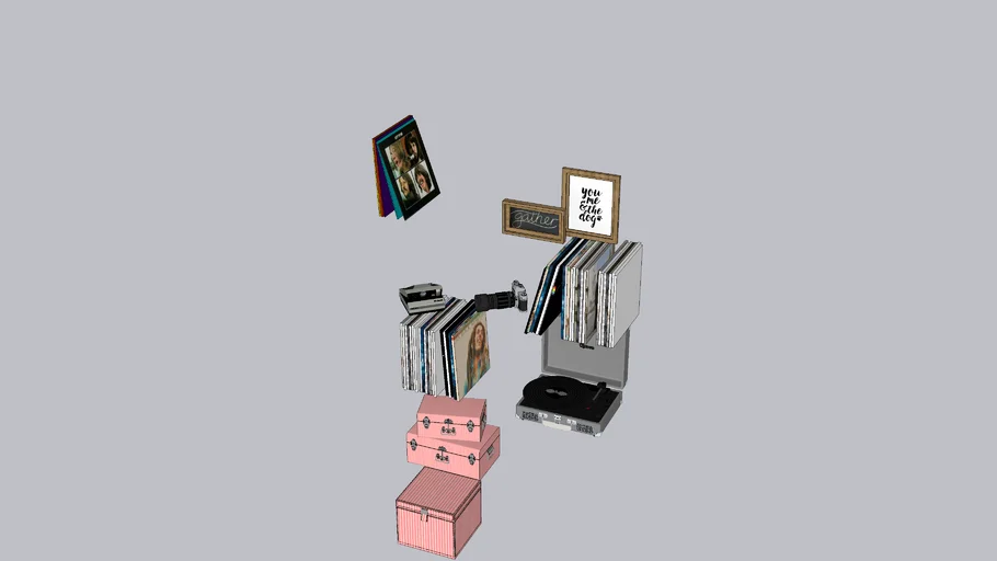 decoration set for office cabinet