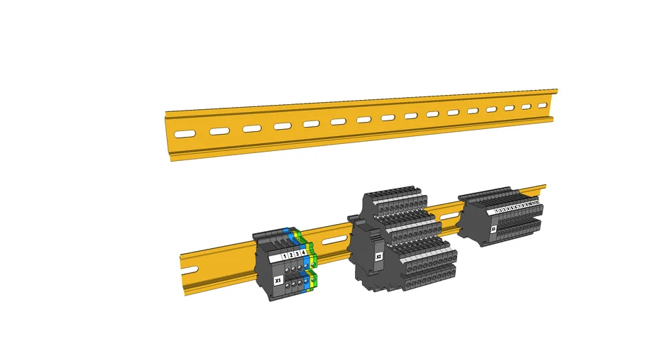 Carril Din & Bornas