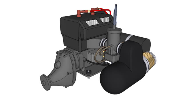 Rotax 447 UL Engine (normal version) | 3D Warehouse