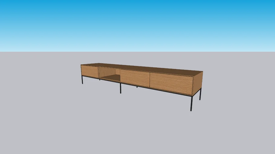 Mueble de Tv en madera de nogal