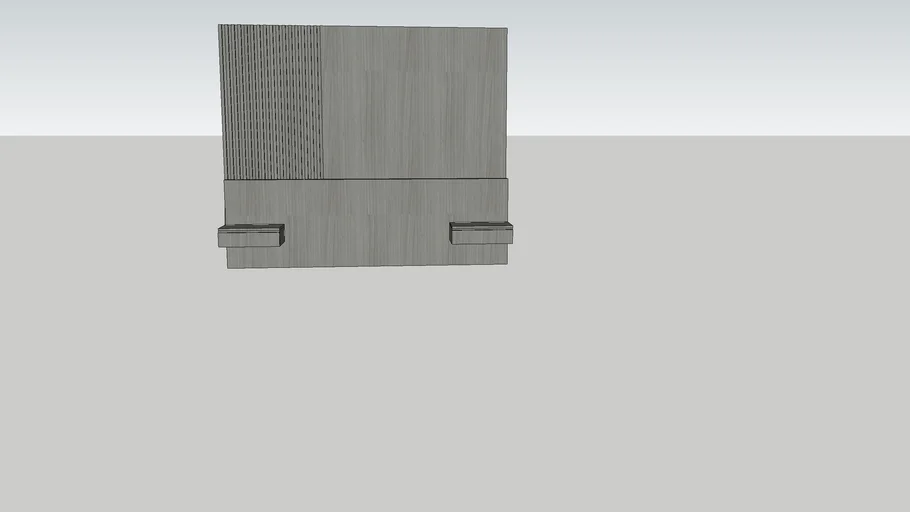 FEATURE WALL WITH FLUTED PANEL AND HEADBOARD + SIDE TABLE