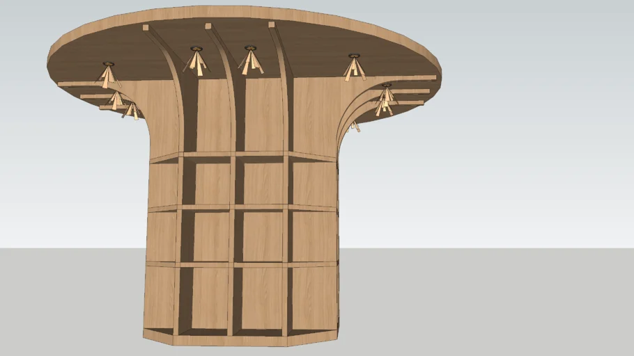 Pillar with shelf - Enscape