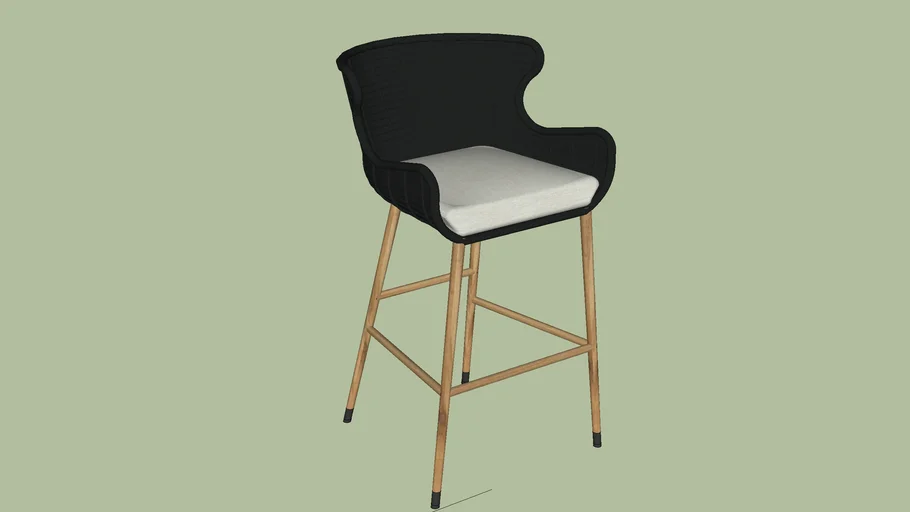 RATTAN BARSTOOL (VRAY READY)