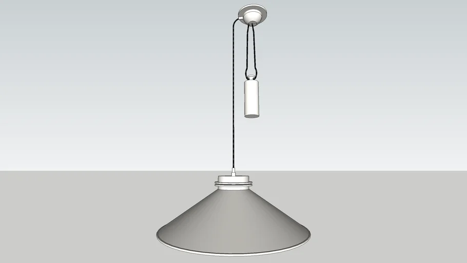 Adjustable silver pendant light