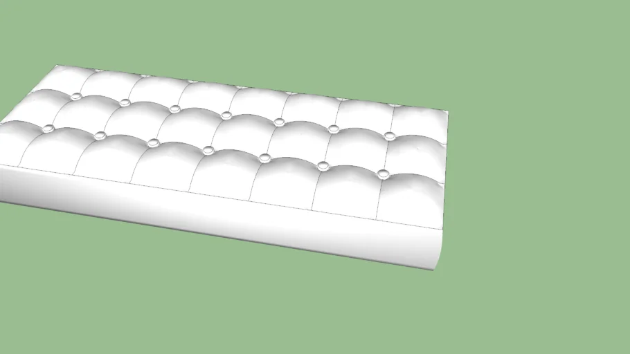 Square tufted bed