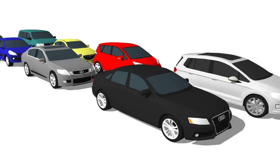 Customizable Cars Compilation (low poly)