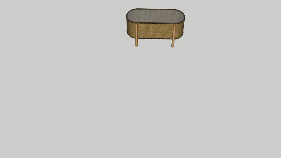 rattan center table