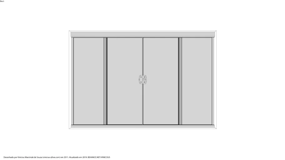 Janela Blindex, 4 folhas